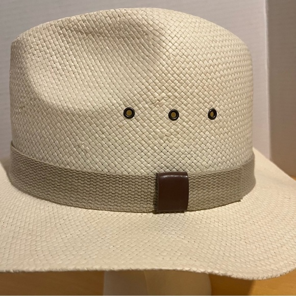 Docker's Safari Wide Brim Straw Hat Men’s Size Medium M Tan - Picture 3 of 10